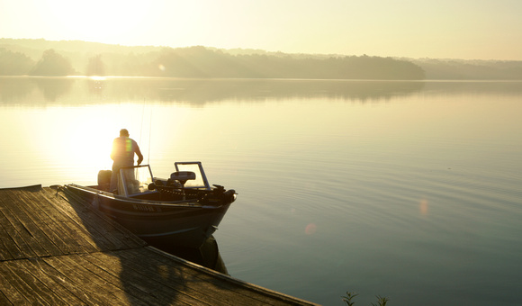 Lake Fishing at Sunrise